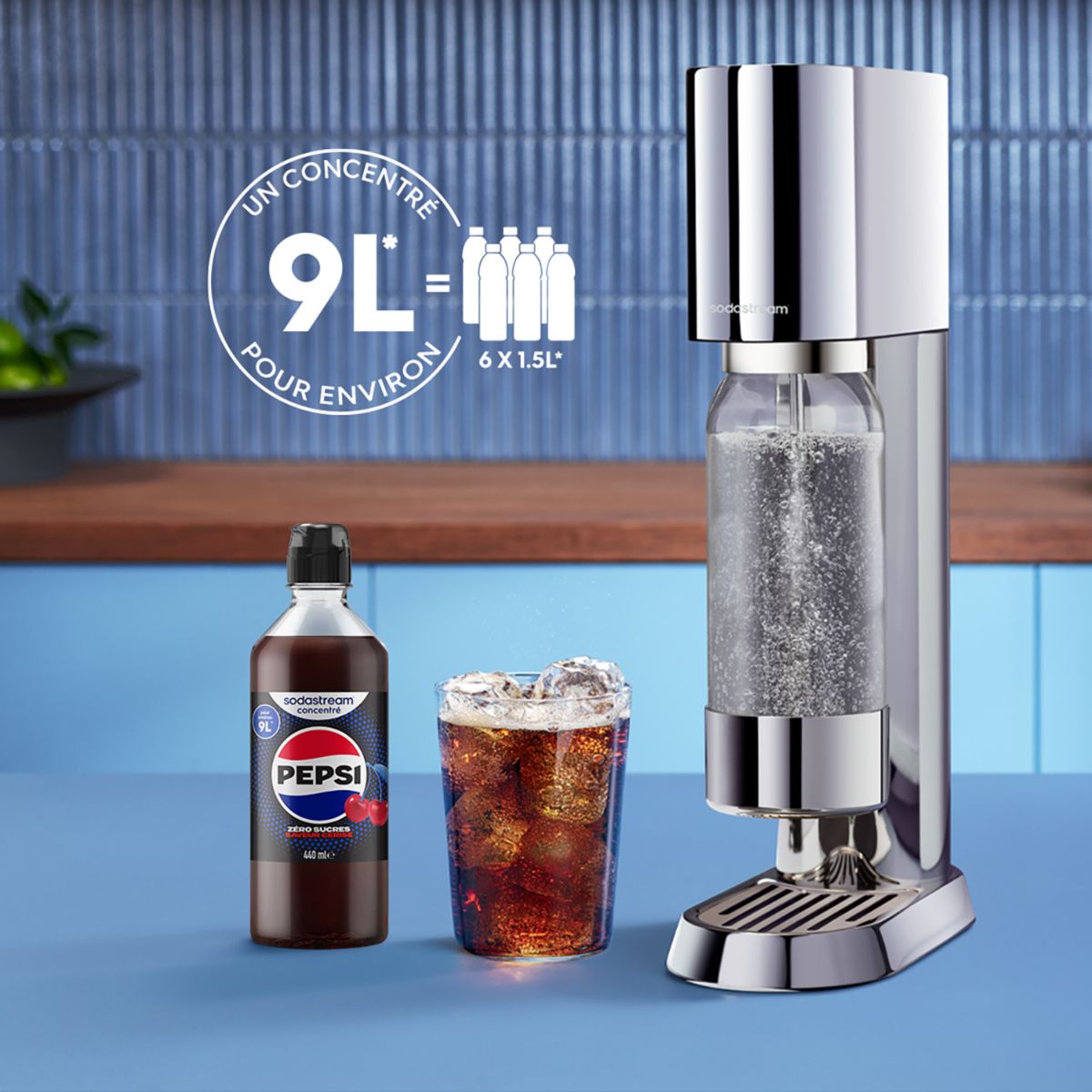 Concentré PEPSI CHERRY SANS SUCRE 440ml couleur unique, SODASTREAM
