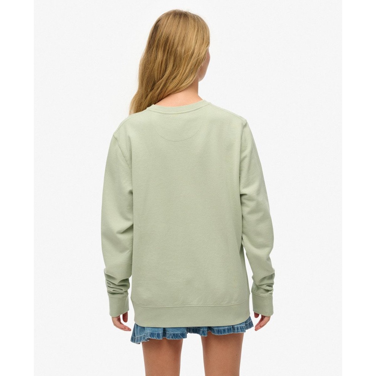 Sweat classique oversize Essential gris ardoise, SUPERDRY