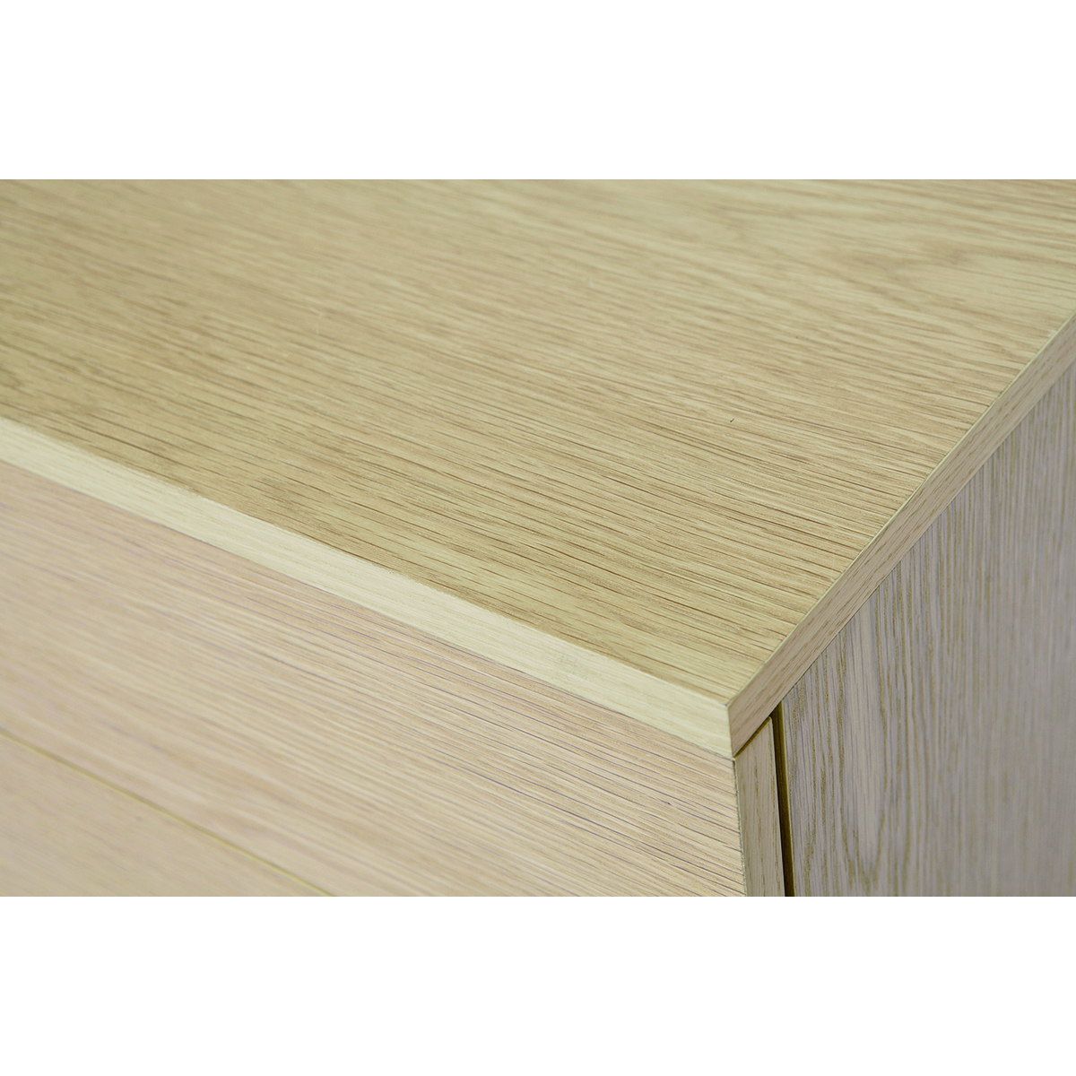 Meuble TV scandinave bois clair chêne 4 tiroirs L180 cm FREDDY naturel, MILIBOO