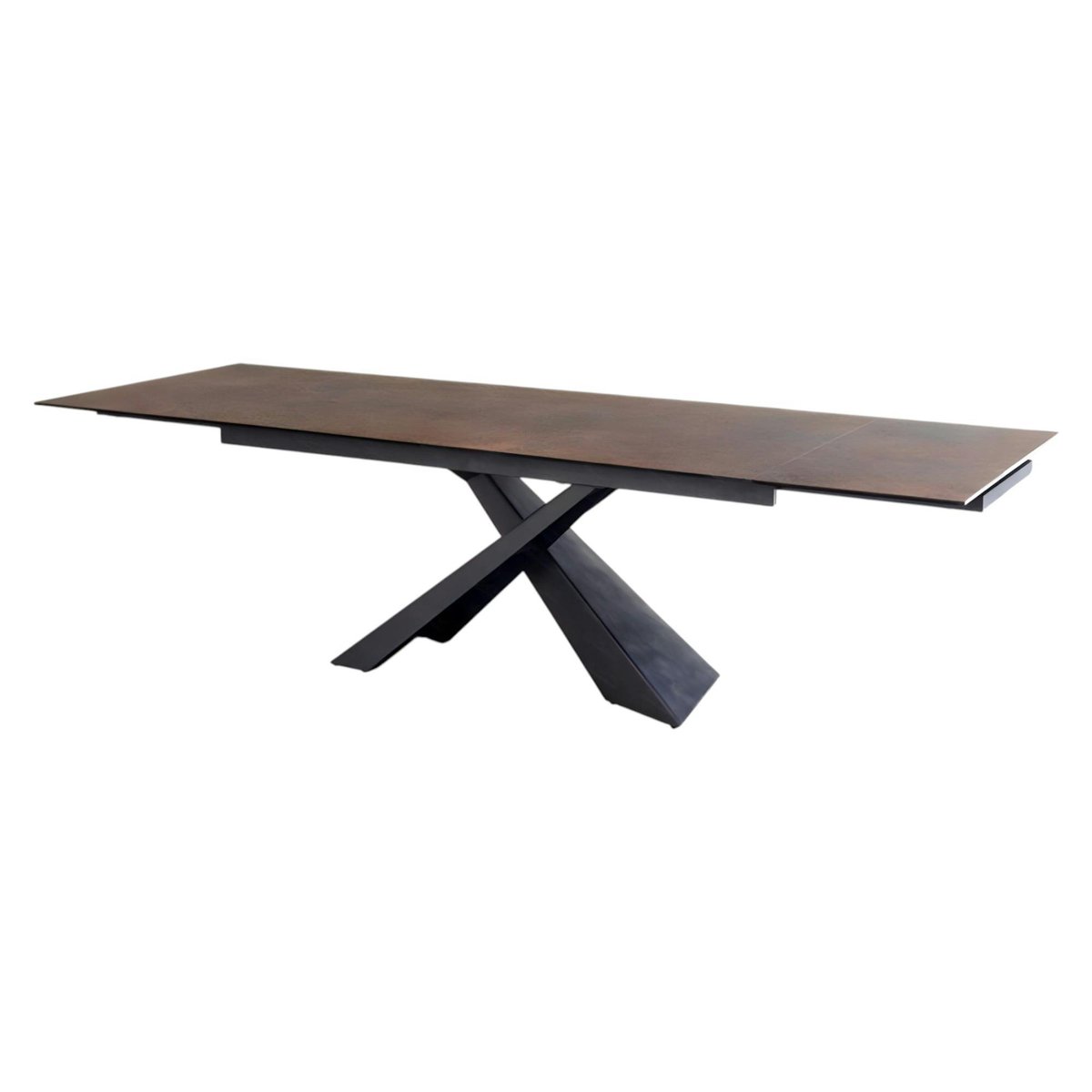 Table extensible en céramique effet rouille 180-280 cm LOMBARDIE brique, PIER IMPORT
