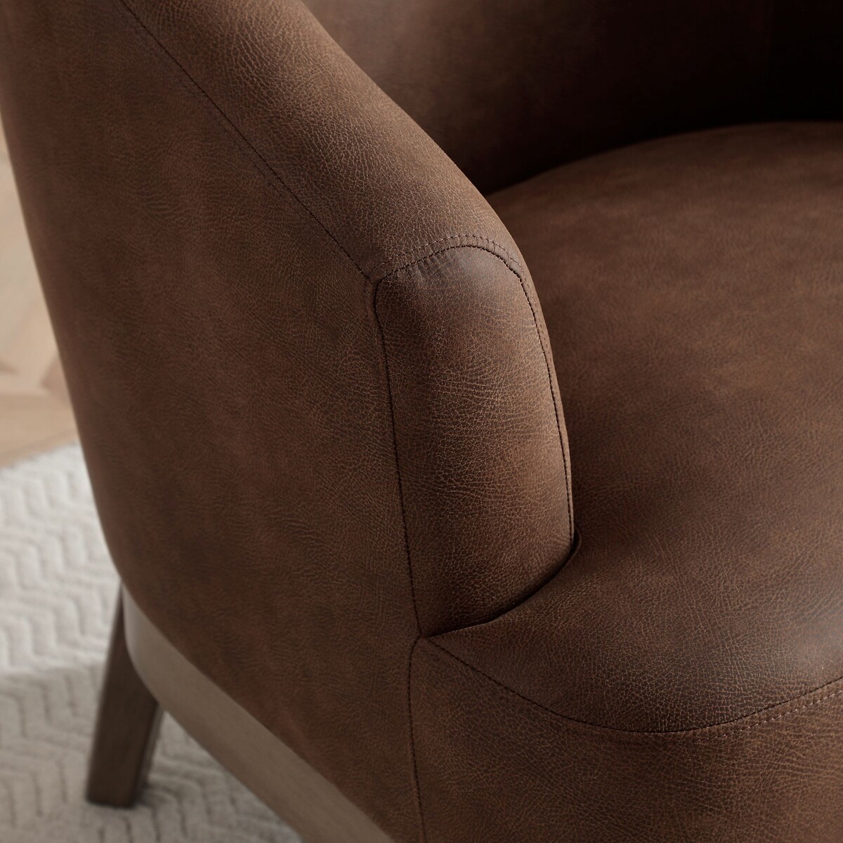 Eliana Faux Leather Tub Chair brown , ÉDITÉ