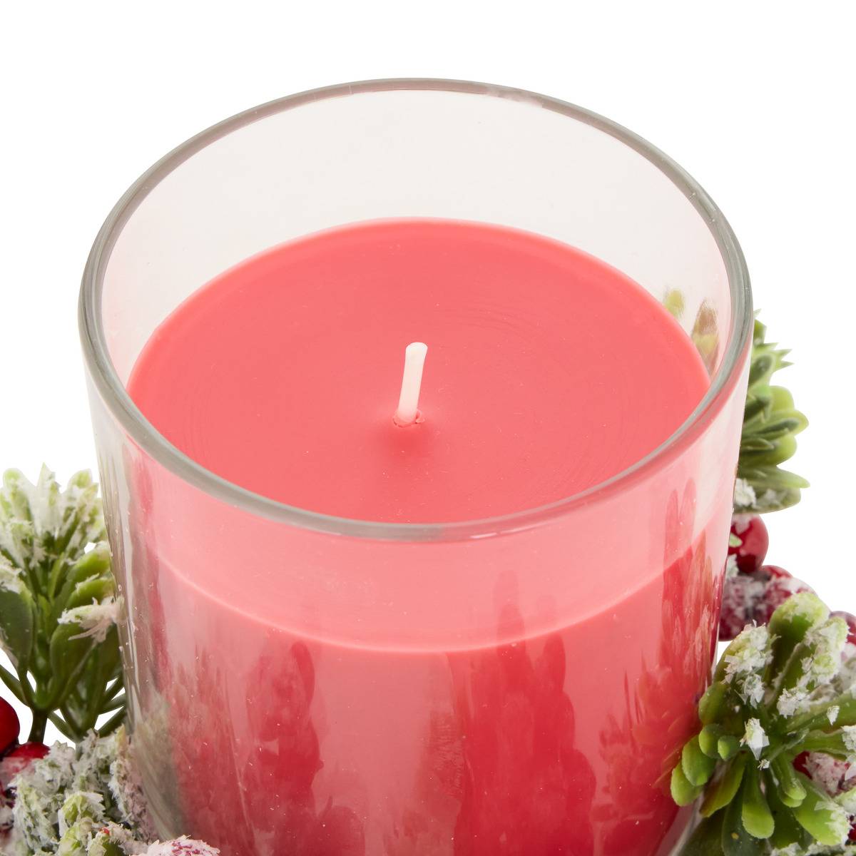 Bougie parfumée centre de table rouge 170 g rouge, ATMOSPHERA