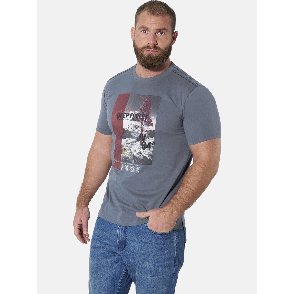T-shirt MELFES bleu, JAN VANDERSTORM