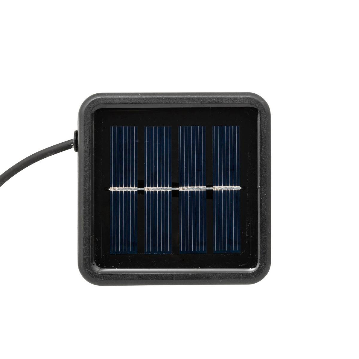 Guirlande solaire extérieure 10 ampoules LED IVY noir, ATMOSPHERA