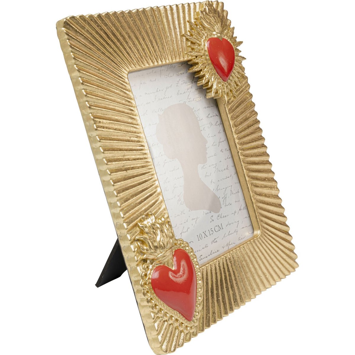 Cadre photo deux coeurs enflammés couleur unique, KARE DESIGN