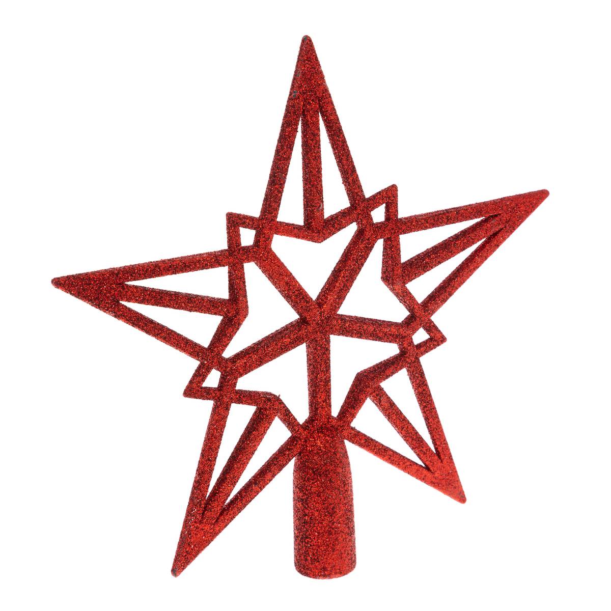 Cimier Étoile Paillette Rouge 20 cm multicolore, FEERIC LIGHTS & CHRISTMAS