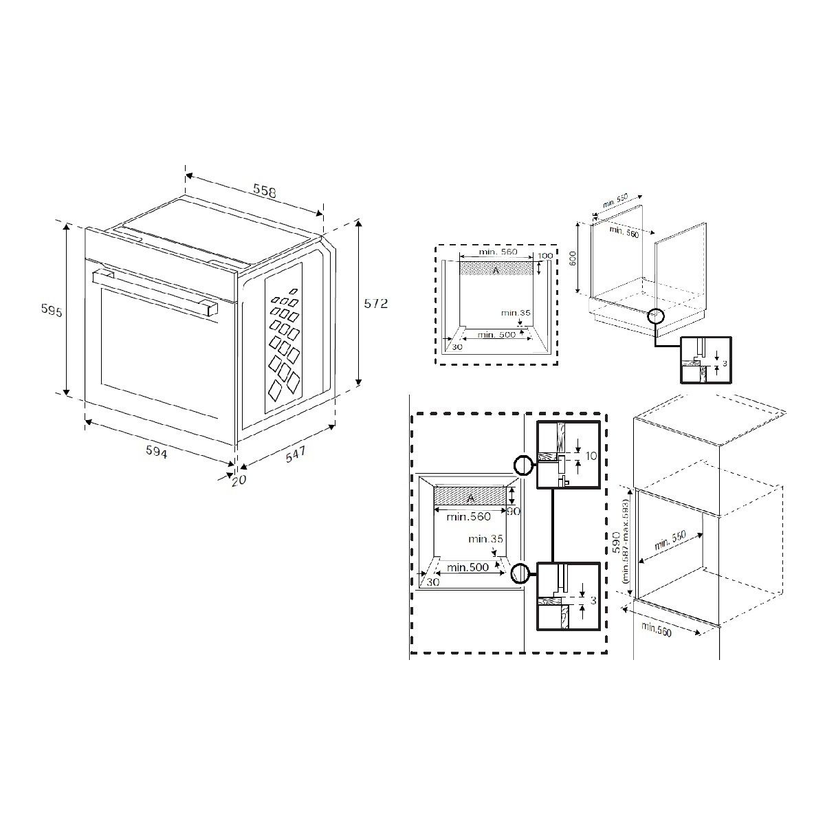 Four encastrable BBIE12300XD Aeroperfect inox, BEKO