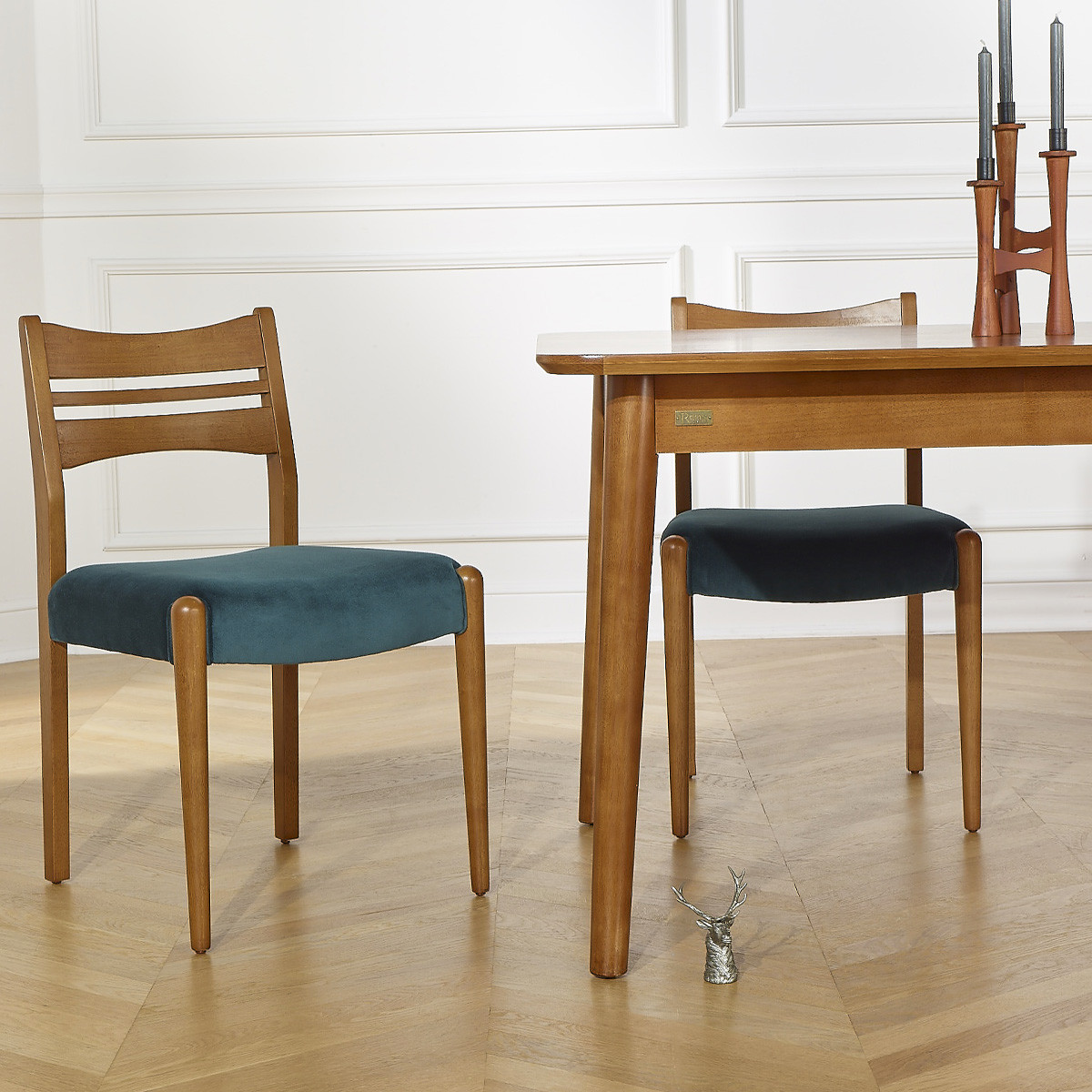 Table à manger rectangulaire style scandinave, 8/10 convives BEN marron, ROBIN DES BOIS