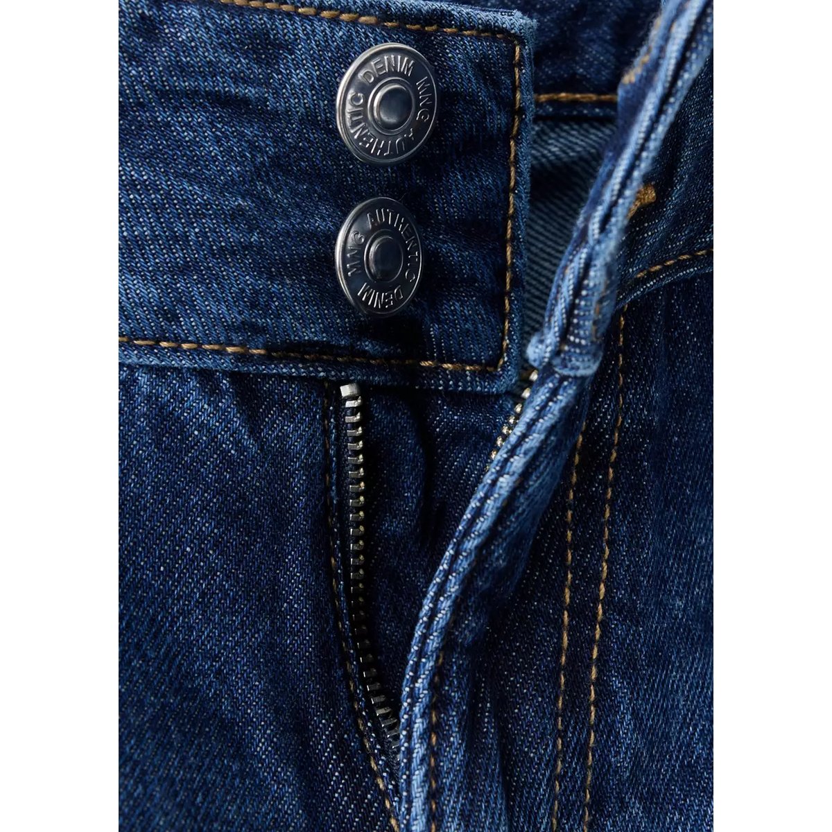 Jean droit à revers bleu foncé, MANGO TEEN