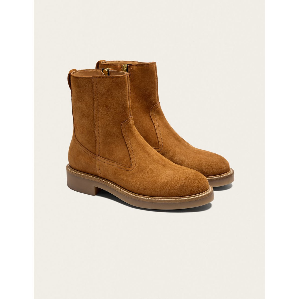 Bottines ARIS suède ambre, ODAJE