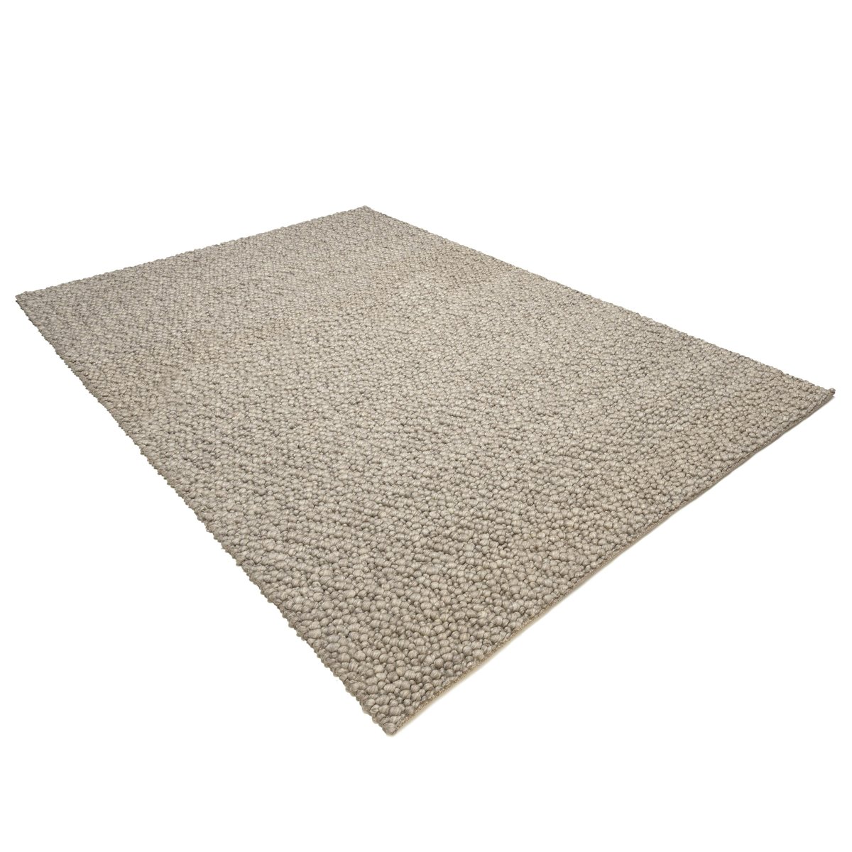 Tapis rectangulaire 160 x 230 cm laine bouclettes taupe taupe, PIER IMPORT