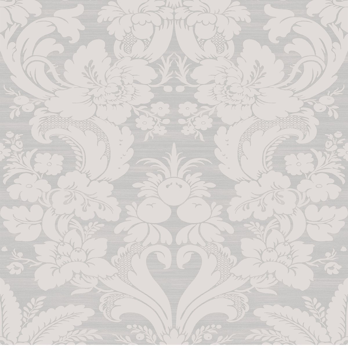 Papier peint Ornements Martigues Moonbeam gris, LAURA ASHLEY
