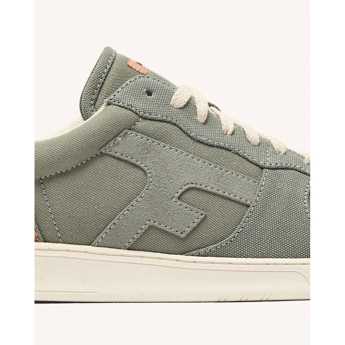 Baskets basses tissu HAZEL kaki foncé, FAGUO