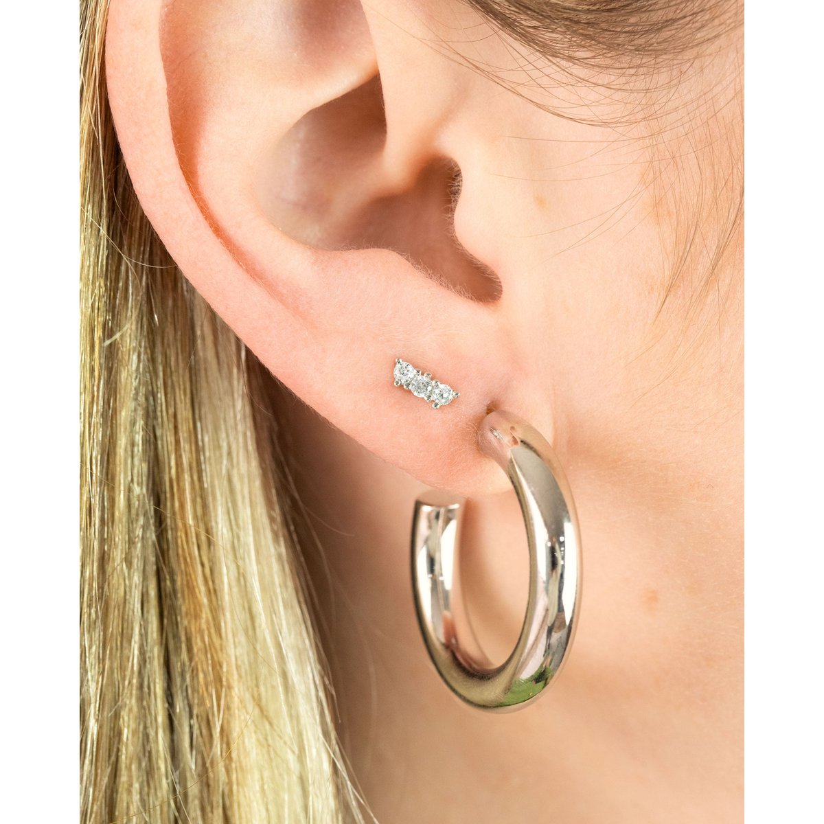 Piercing avec 3 zircones PIERCING ORION plateado, THE-ARE