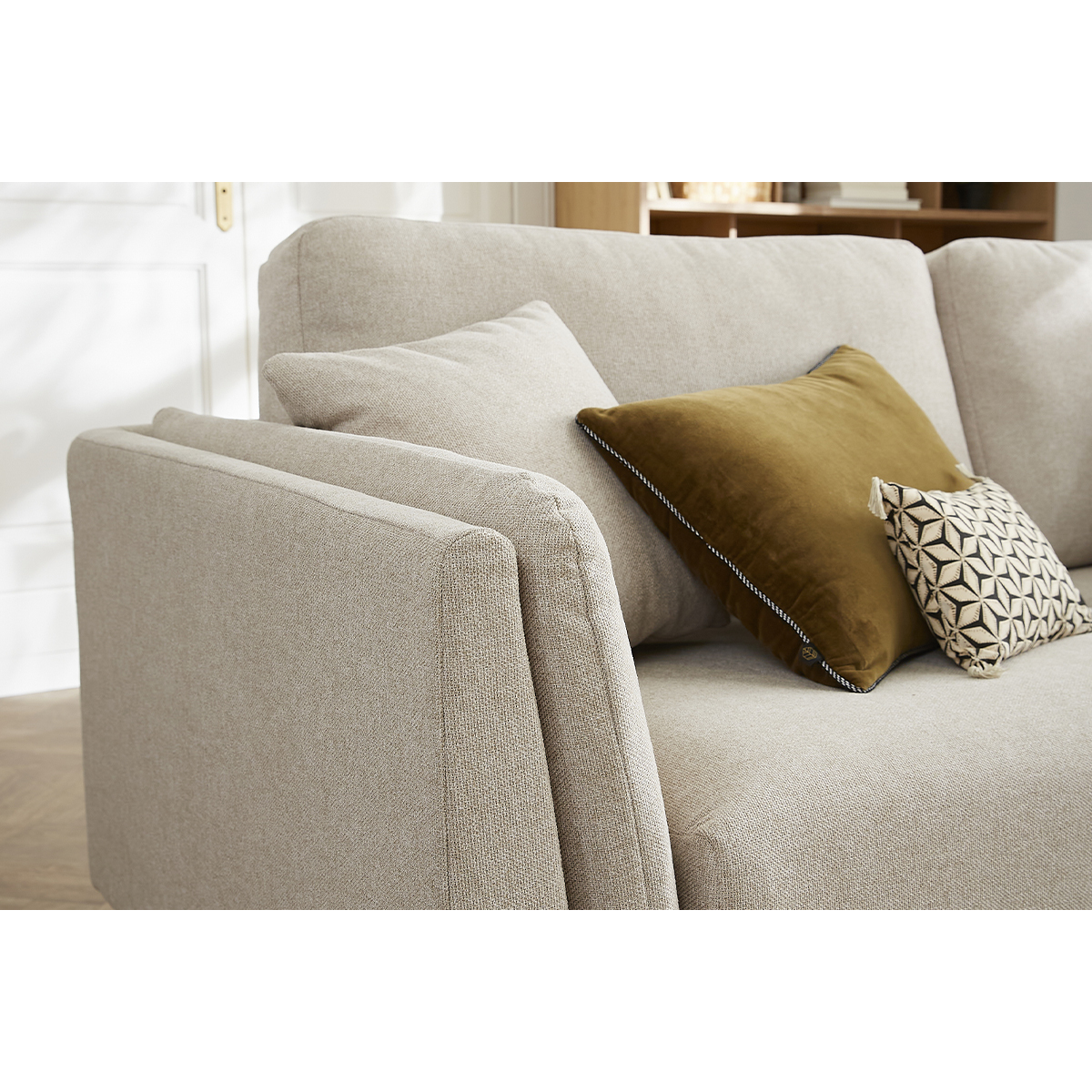 Canapé scandinave 3 places VOGUE beige, MILIBOO