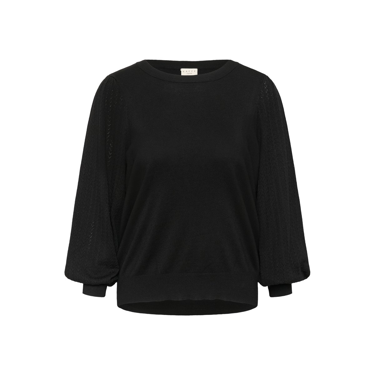 Pullover tricoté noir black deep, KAFFE CURVE