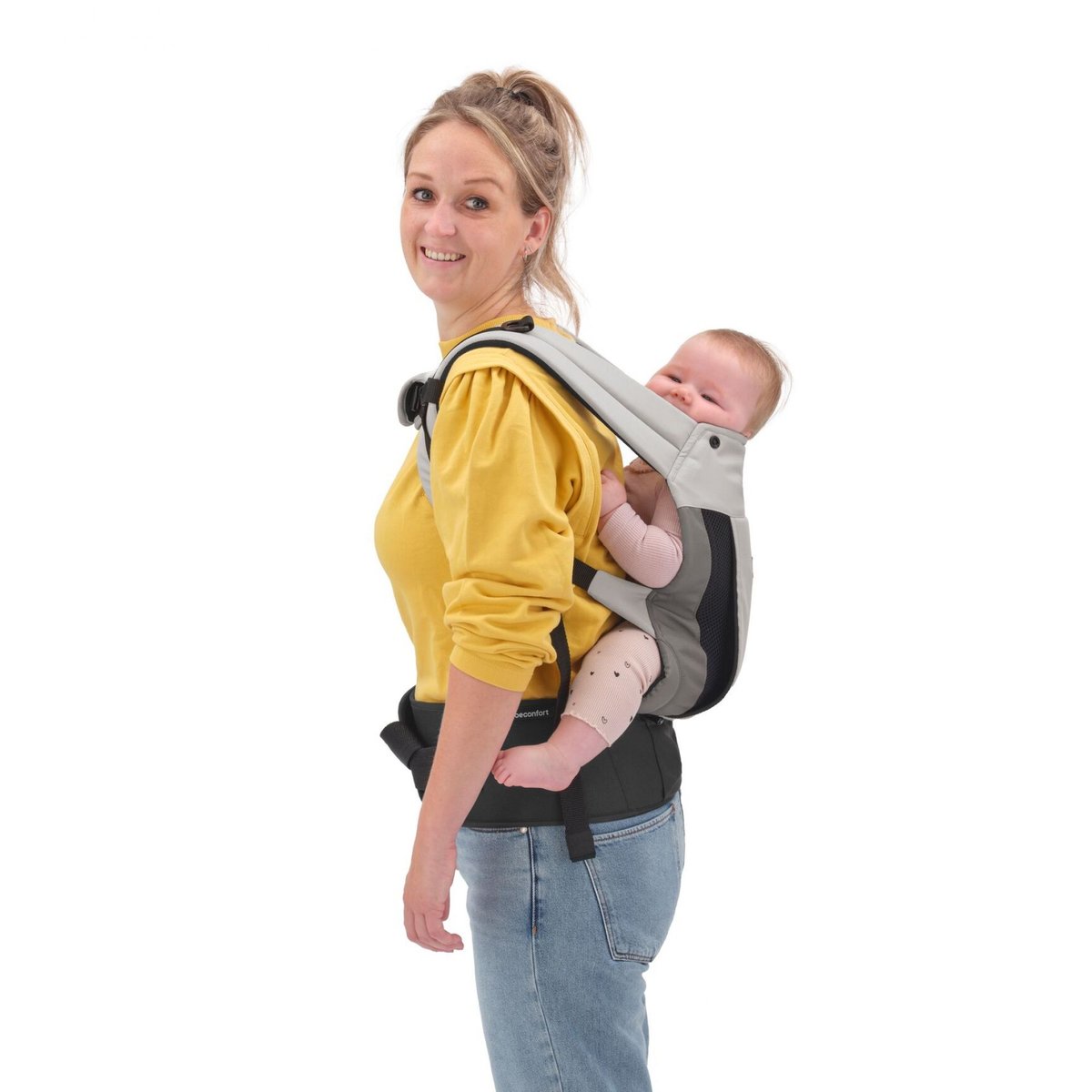 Porte bébé physiologique Physionest Gray Mist gris, BEBECONFORT