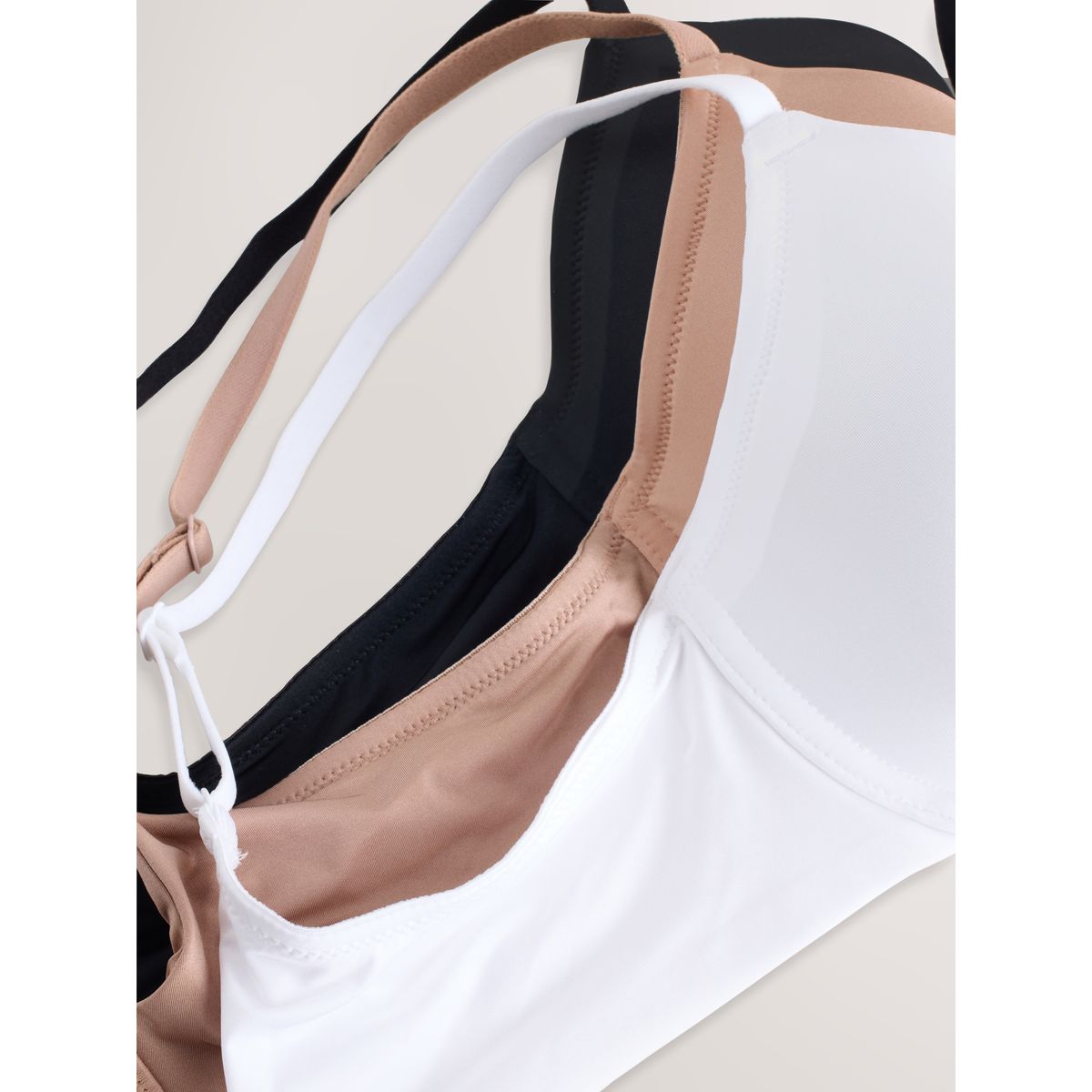 Soutien-gorge invisible, lot de 3 noir/blanc/nuit/praline, NEXT