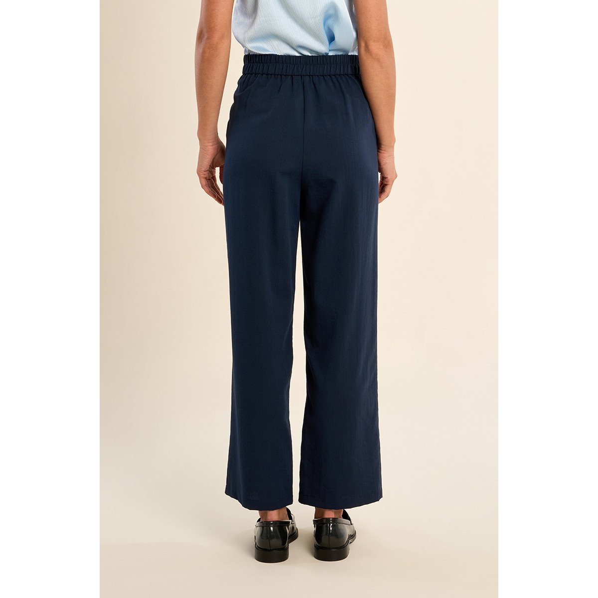 Pantalon droit, taille haute navy blue, MOLLY BRACKEN