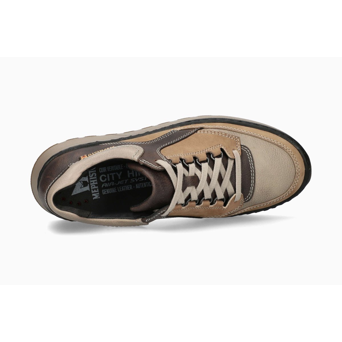 Baskets en cuir NORRIS beige 5143, MEPHISTO