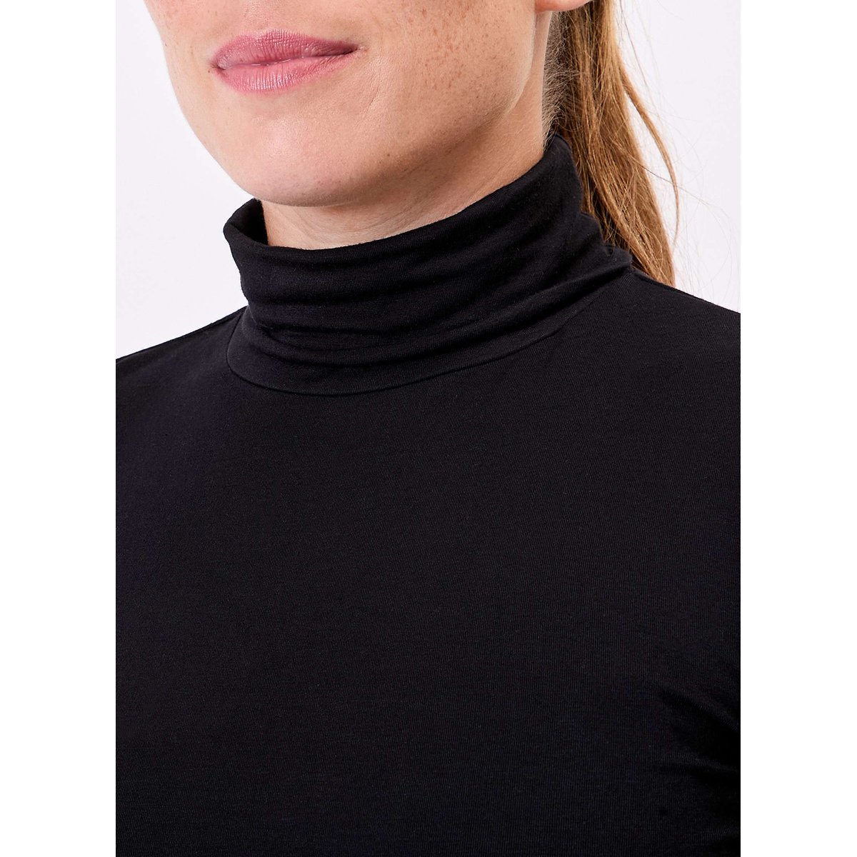 T-shirt col roulé fluide ARON noir aron, PRINCESSE NOMADE