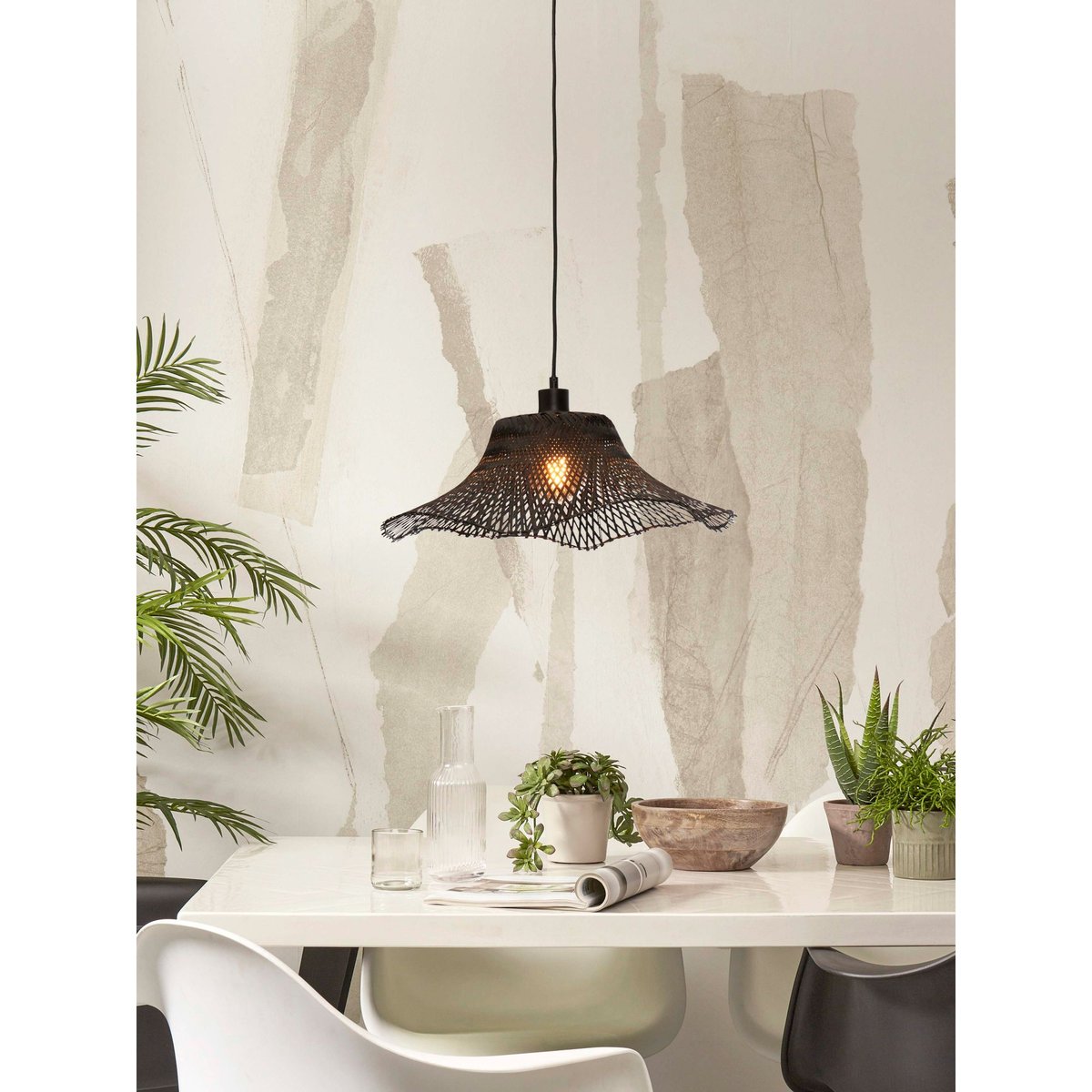 Suspension Bambou IBIZA noir, GOOD & MOJO