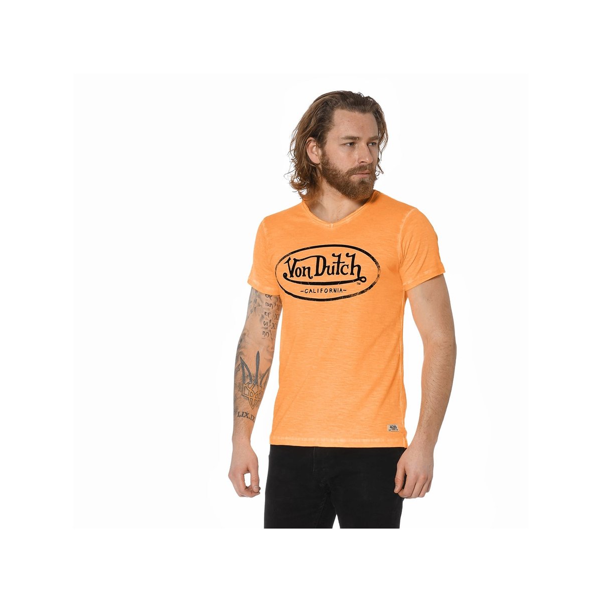 Tee Shirt en coton Ron orange, VON DUTCH