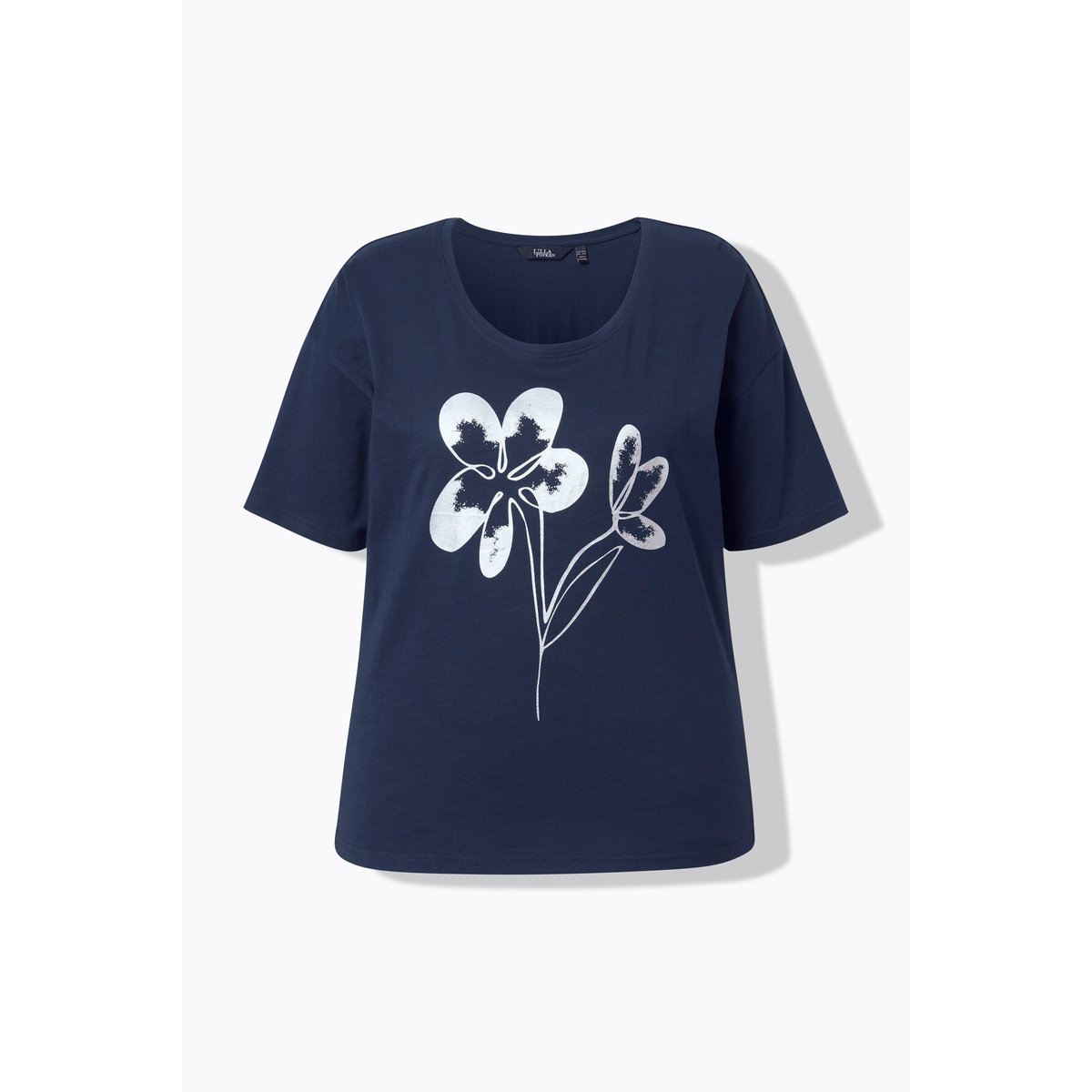 T-shirt oversize, motif fleur marine, ULLA POPKEN