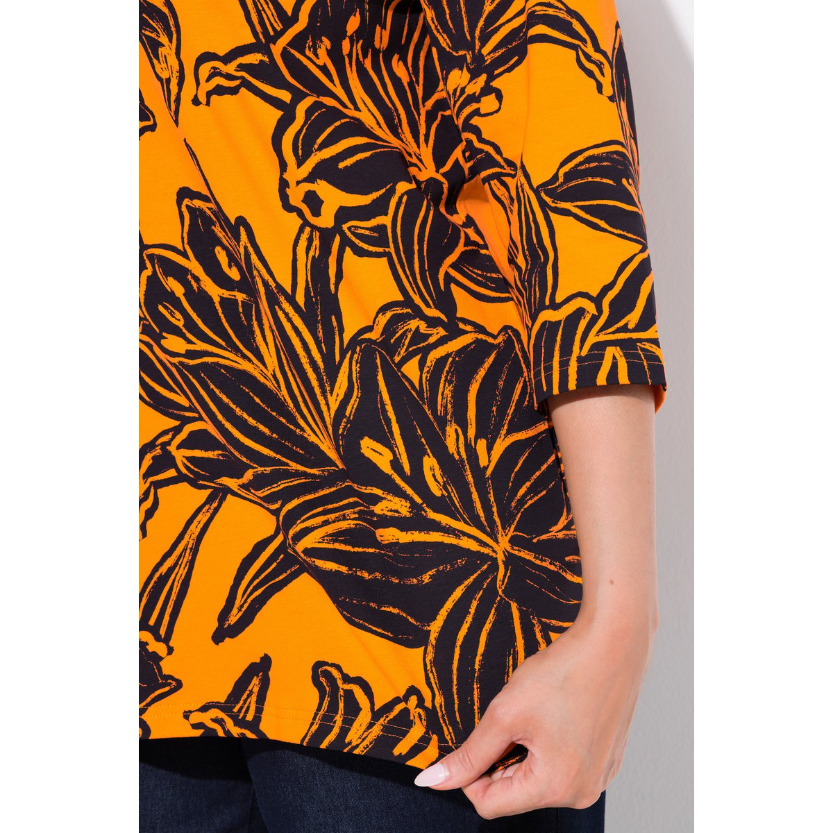 T-shirt motif feuilles clementis, ULLA POPKEN