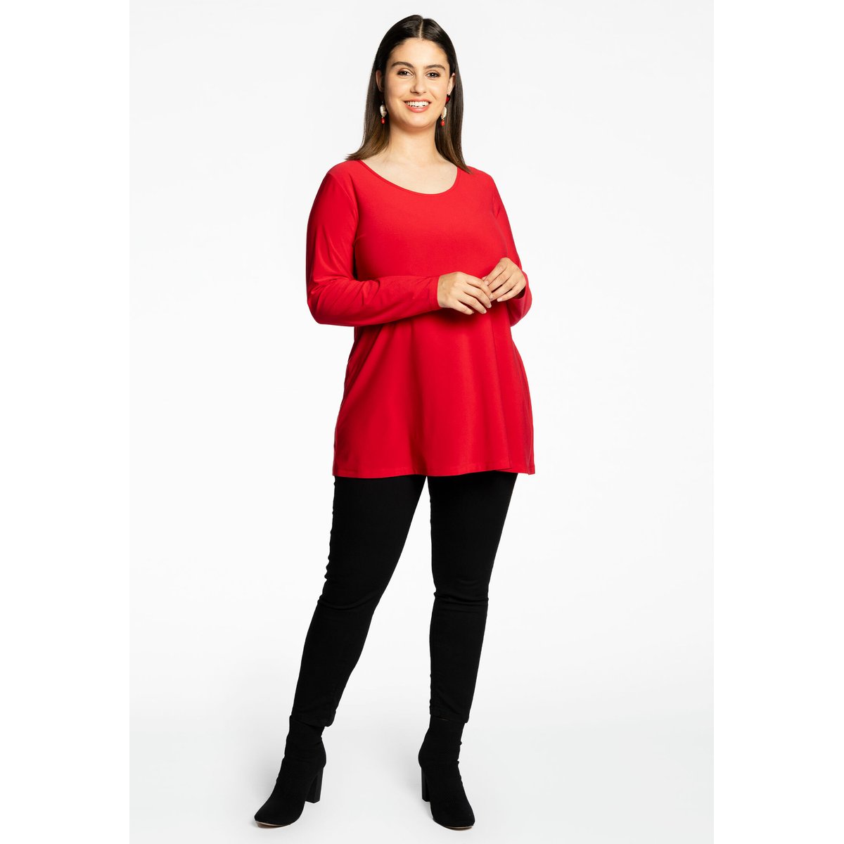 Tunique avec manches longues rouge, YOEK