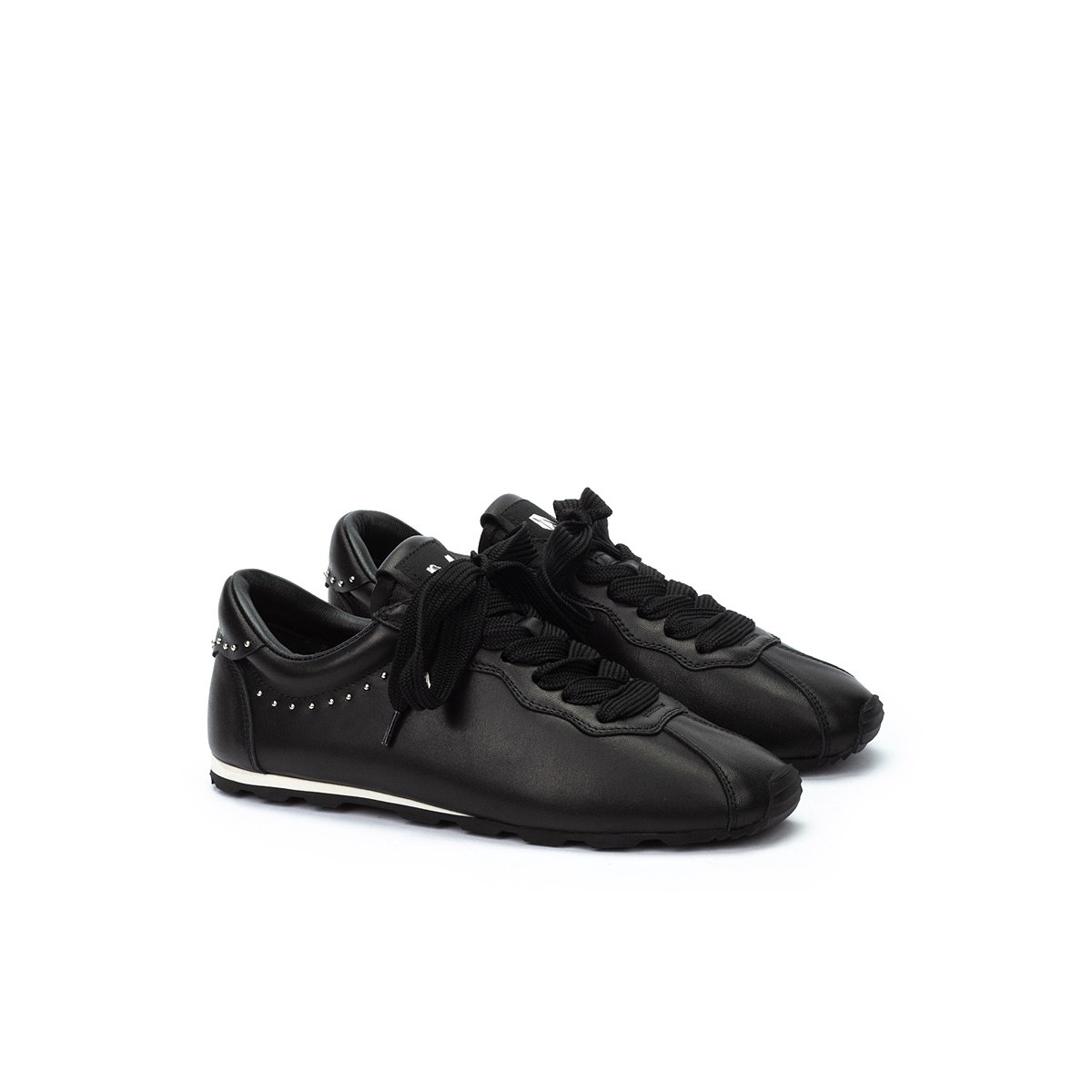 Baskets cuir Piemonte black, MARTINELLI