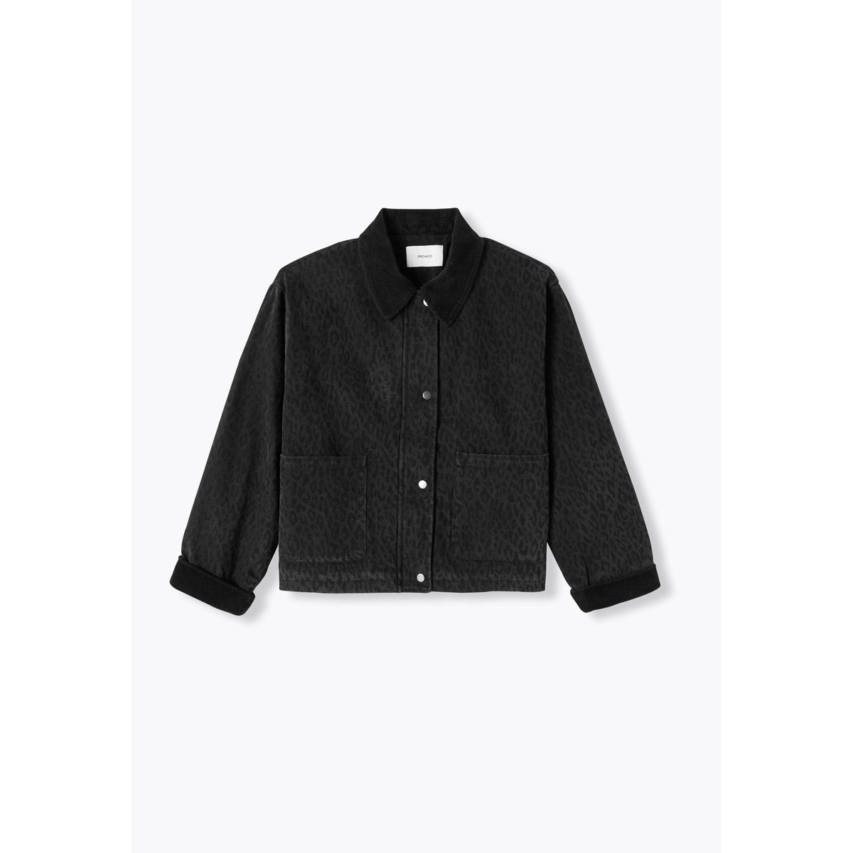Veste courte léopard jean rinse, PROMOD
