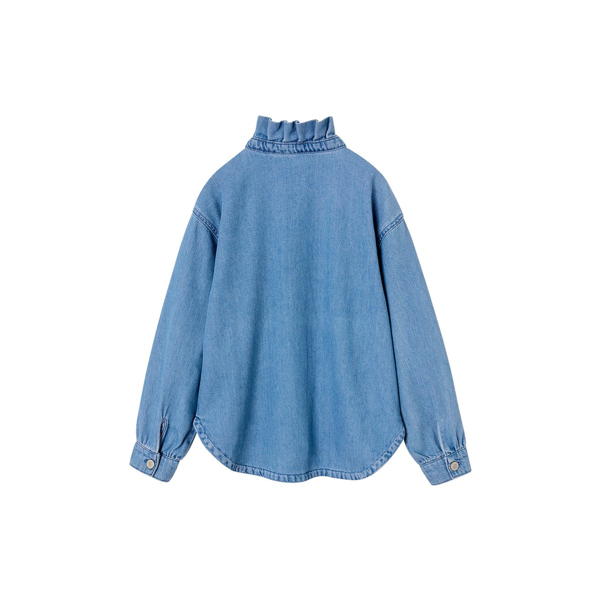 Chemise col montant bleu moyen, JONEN