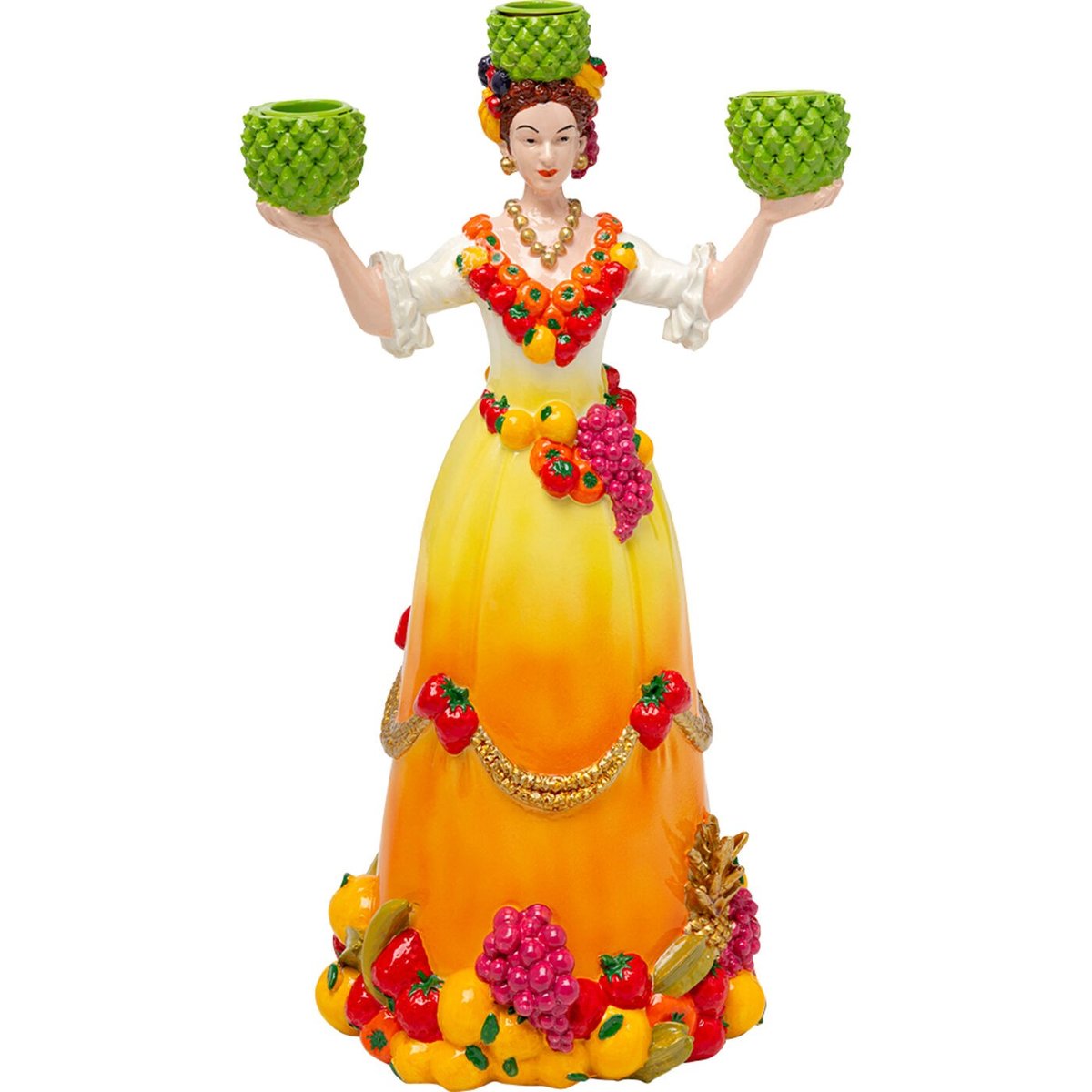 Chandelier femme et fruits orange, KARE DESIGN