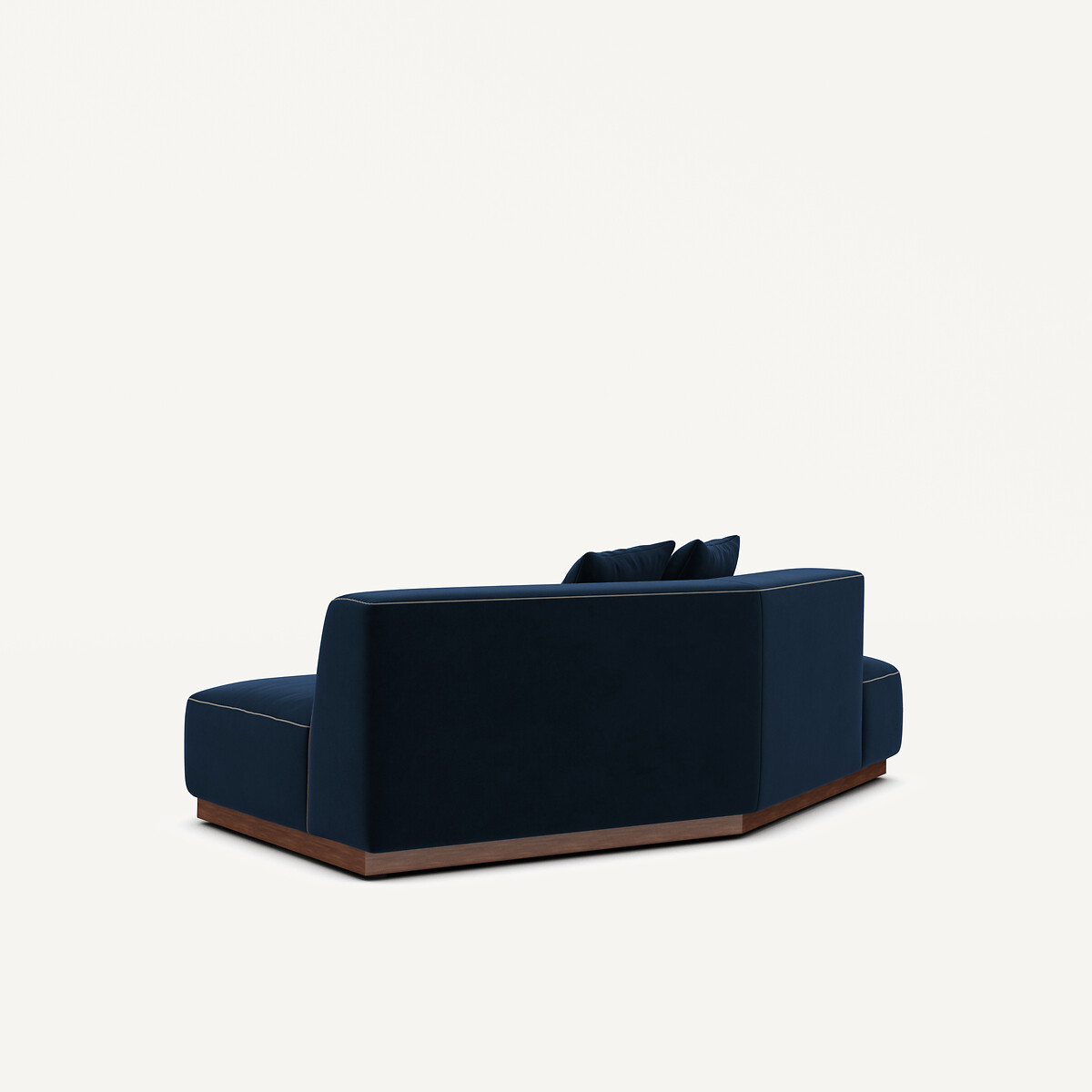 Demi-canapé gauche en velours, JACOPO bleu nuit, AM.PM