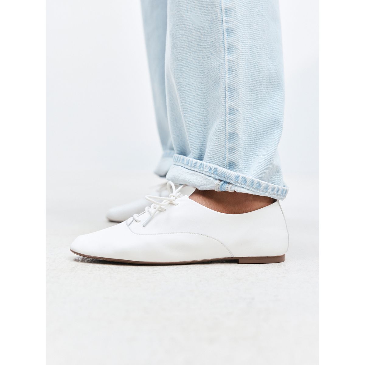 Chaussures jazz à lacets en cuir blanc, NEXT
