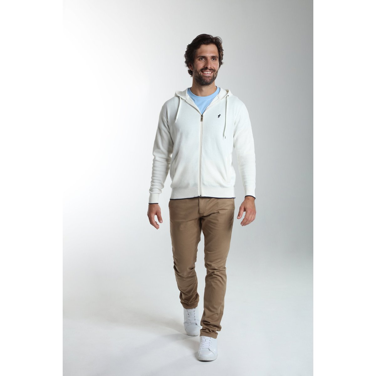 Gilet manches longues coton MICHEL blanc, GENTLEMAN FARMER