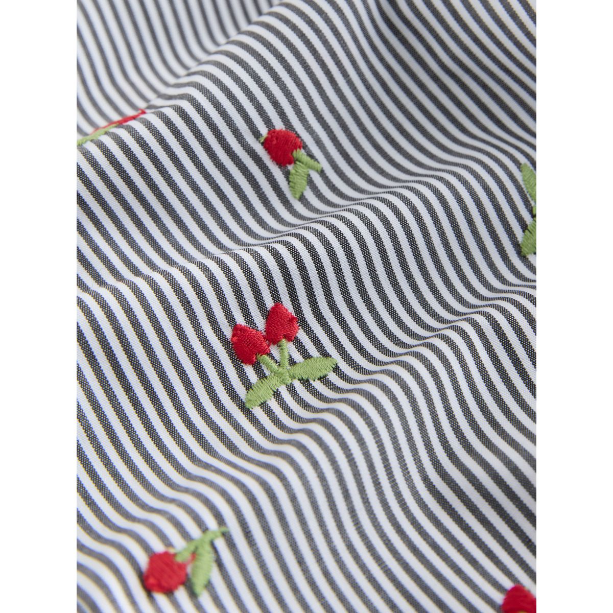 Pantalon style sarouel broderie cerise rayée bleue, NEXT