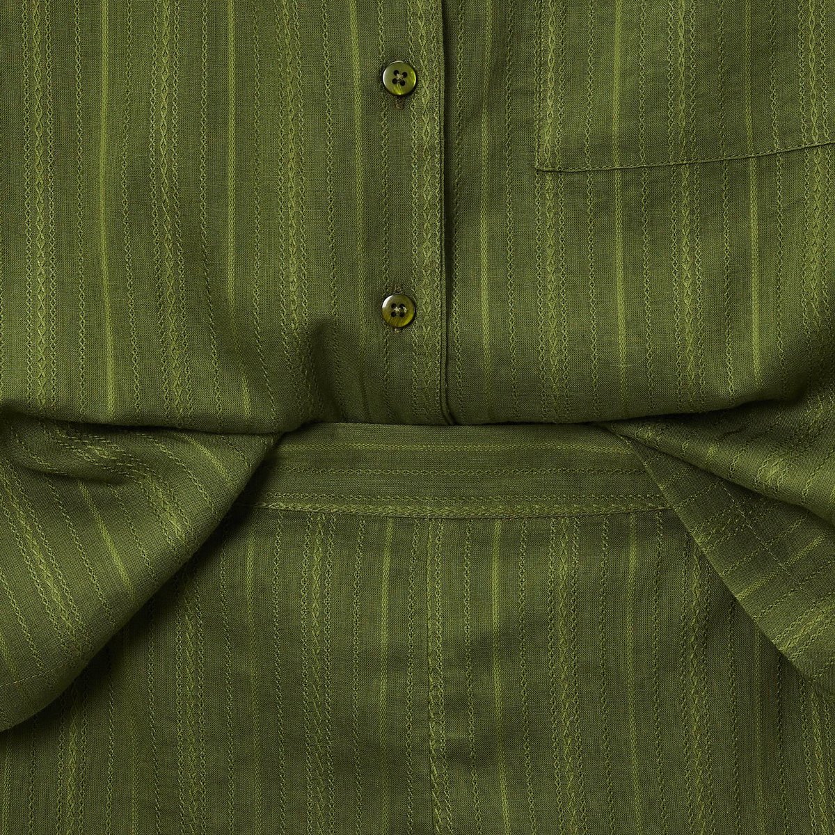 Pyjashort manches courtes uni en coton BIO GOTS asparagus, MONOPRIX