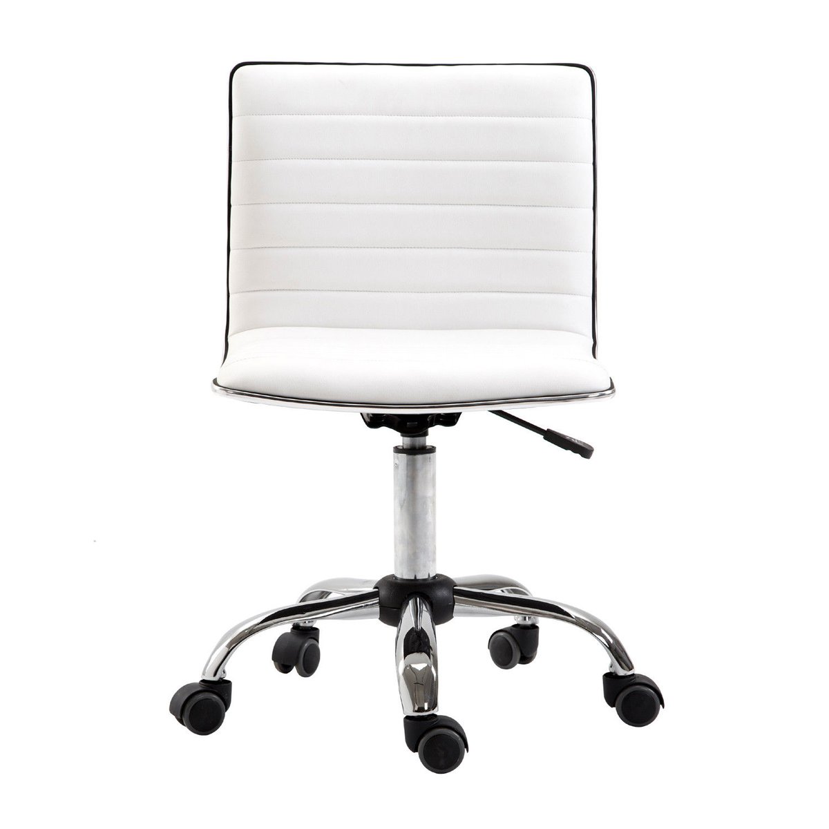 Chaise de bureau Polyuréthane Blanc blanc, HOMCOM
