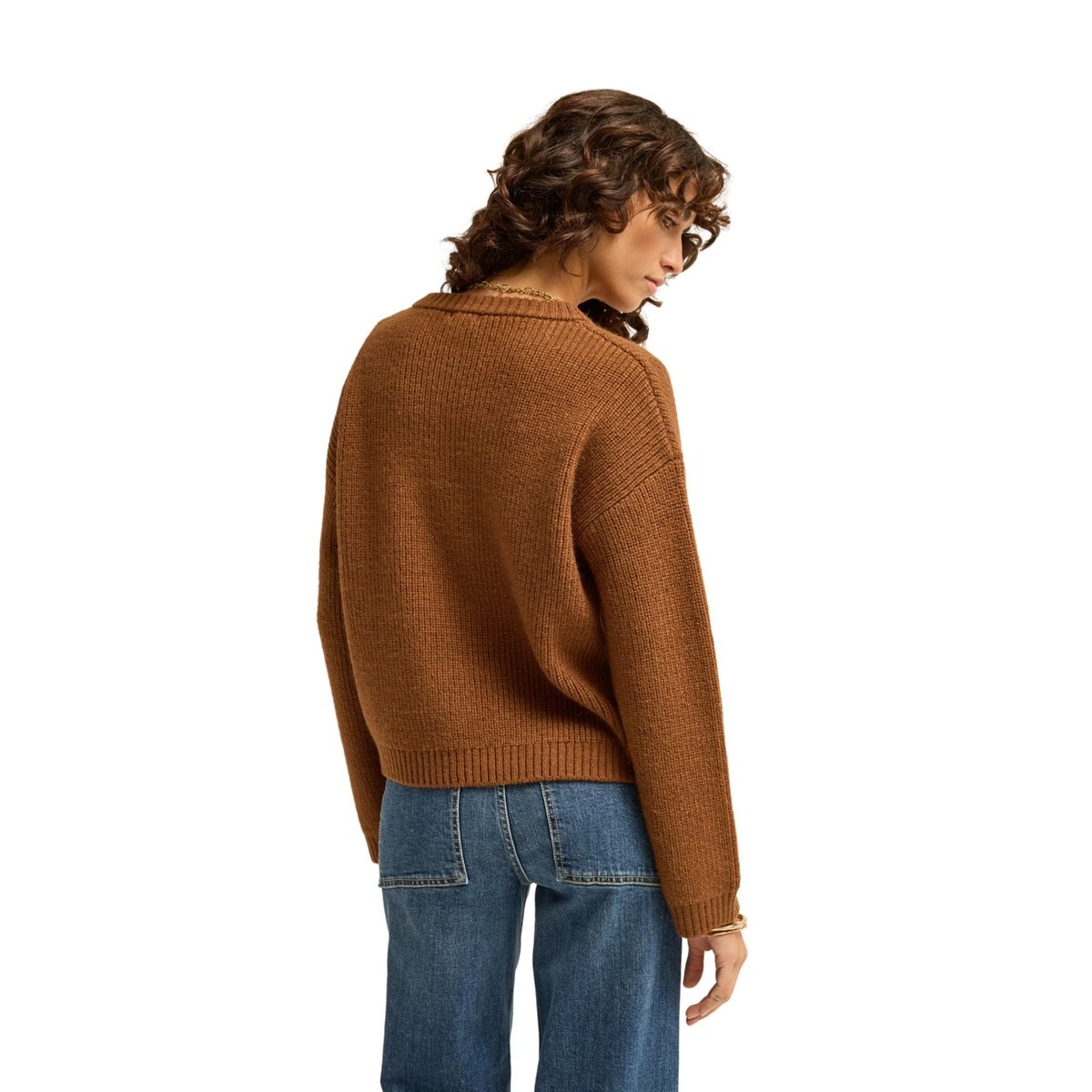 Pull en maille WINDY BEACH marron brownstone, BILLABONG