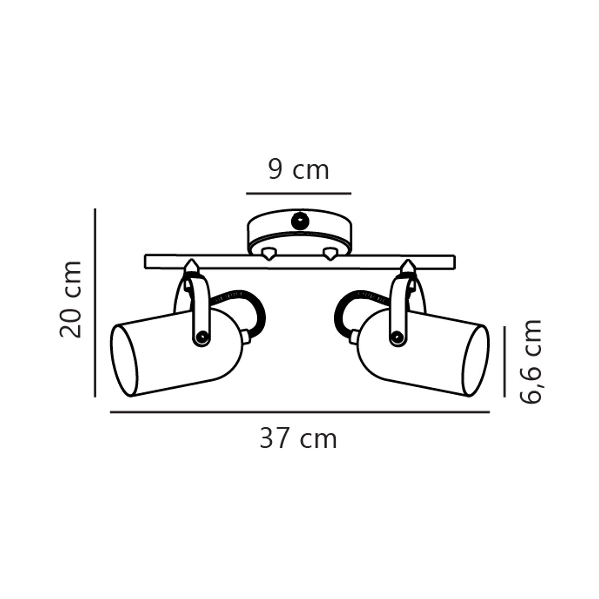Plafonnier 4-spots abat-jour inclinable et orientable en métal, LOTUS noir/laiton, NORDLUX