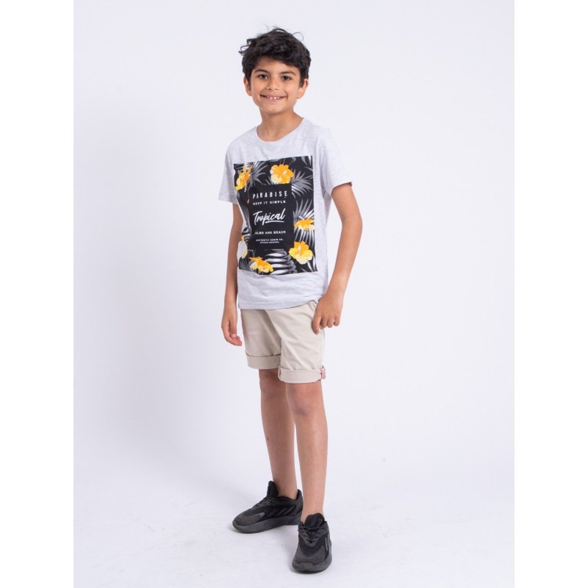T-shirt Manches Courtes Col Rond Pur Coton Noctavio-j gris, RITCHIE