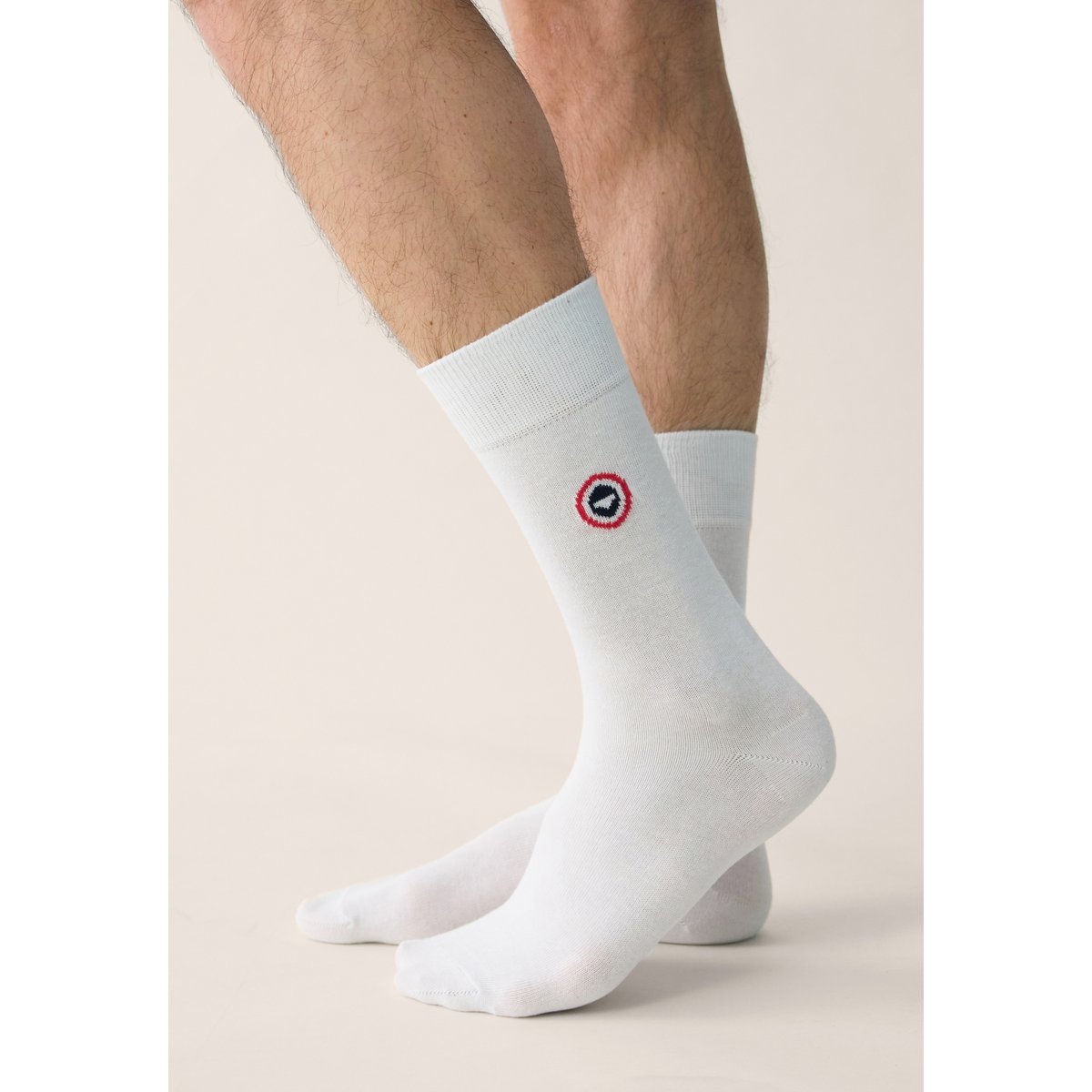 Chaussettes mi-hautes en coton Robuste blanc, LE SLIP FRANCAIS