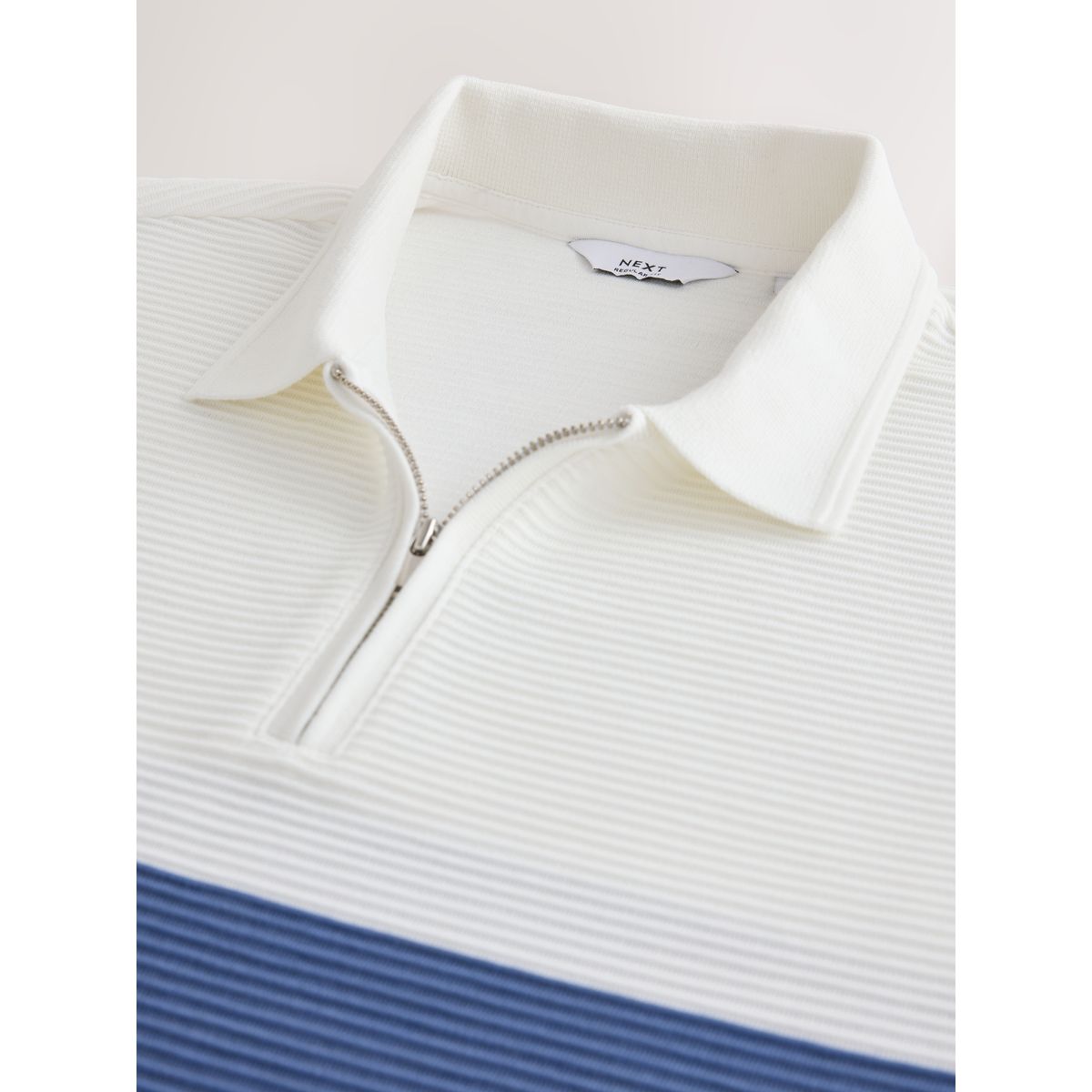 Polo style ottoman à rayures côtelées blanc, NEXT