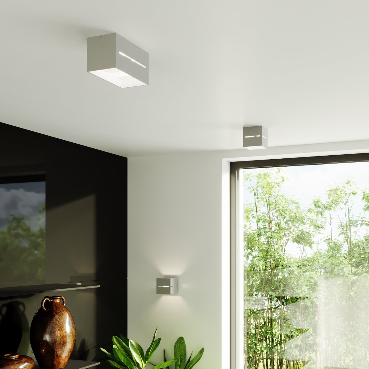 Applique Aluminium Gris G9 2 Lobo gris, EDEN