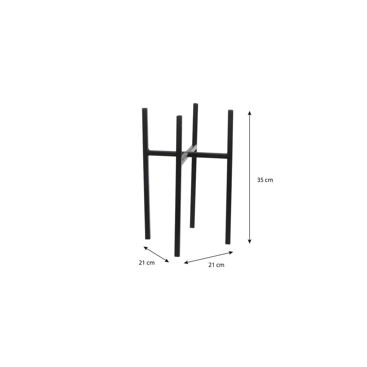 Support pour plantes H35 cm ASCOT noir, MICA DECORATIONS