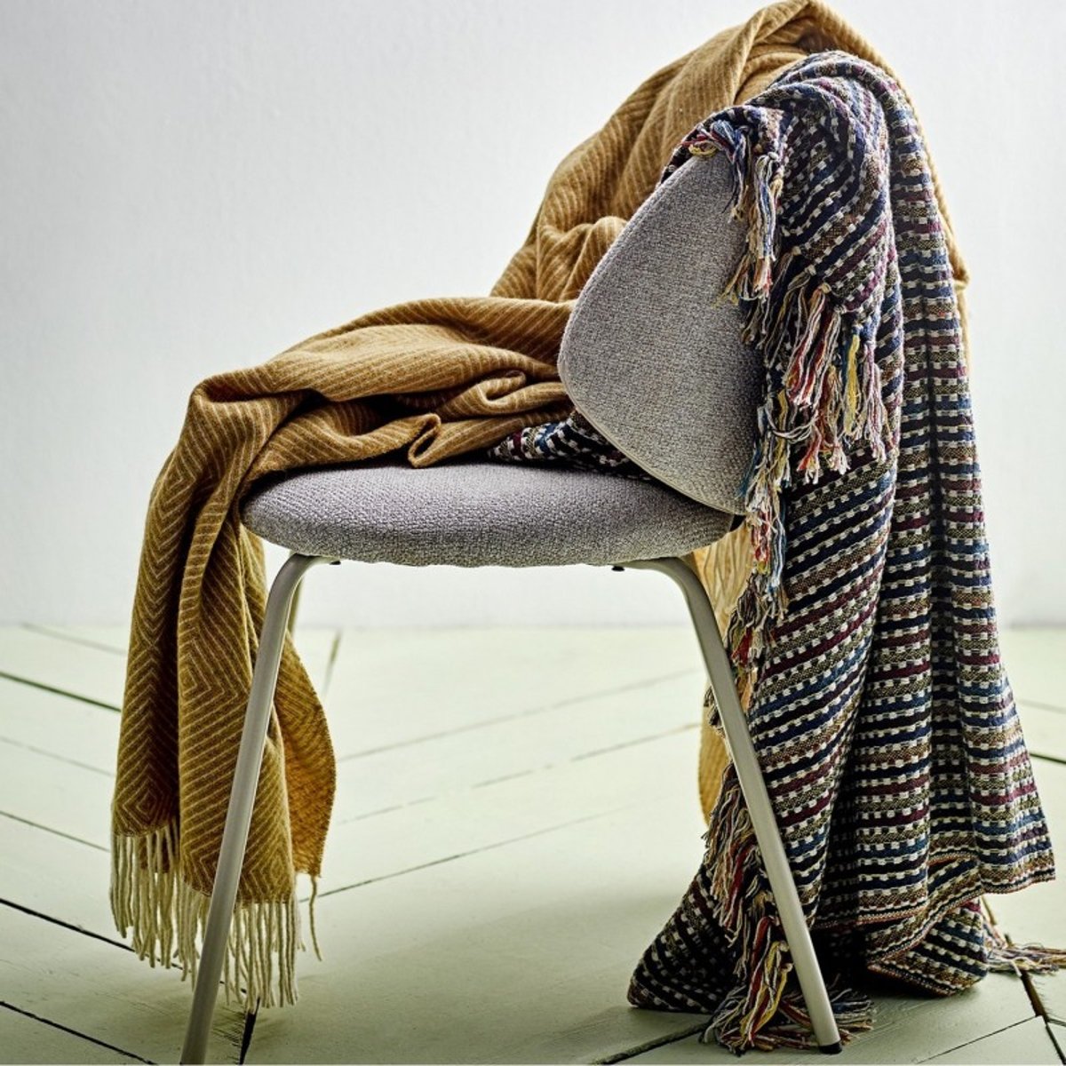 Plaid coton recyclé  LAZZARIO multicolore, BLOOMINGVILLE