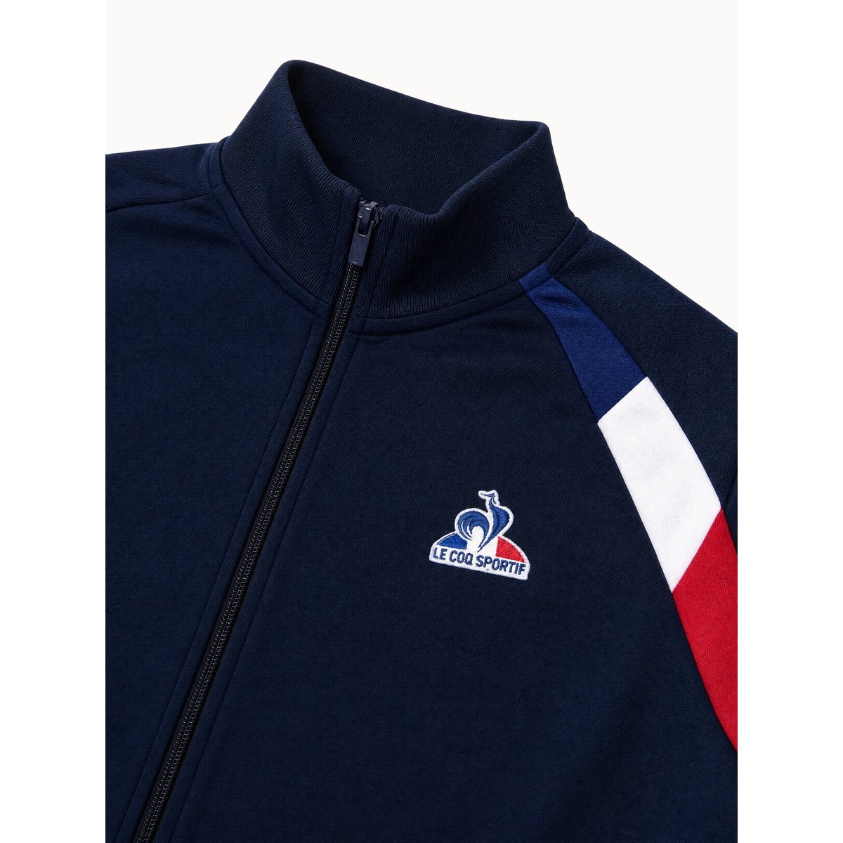 Sweat zippé Tricolore bleu, LE COQ SPORTIF