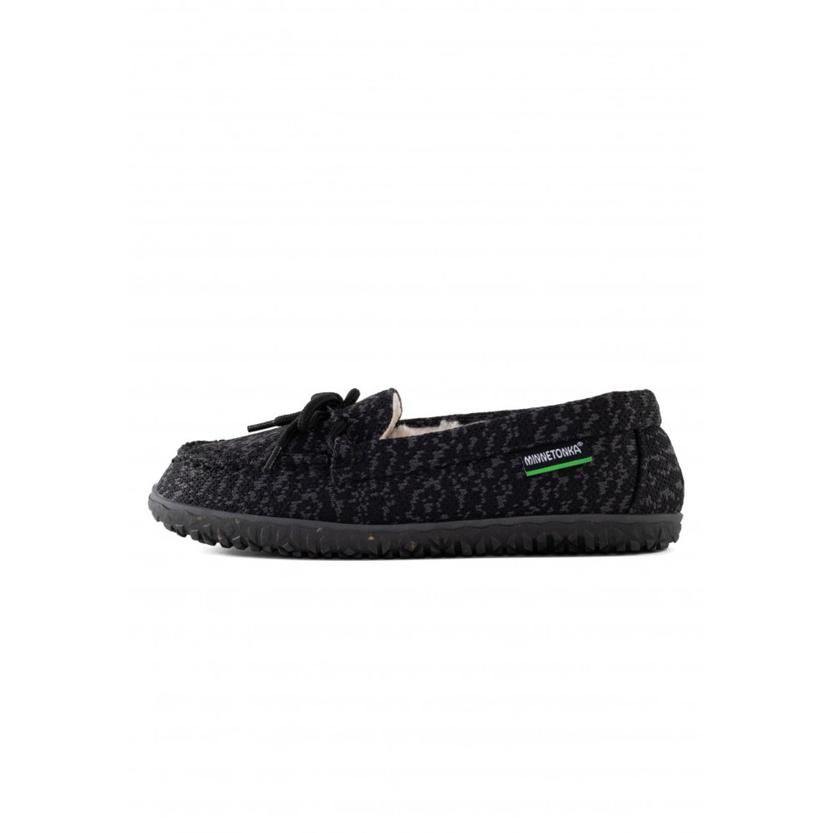 Mocassins Eco noir, MINNETONKA